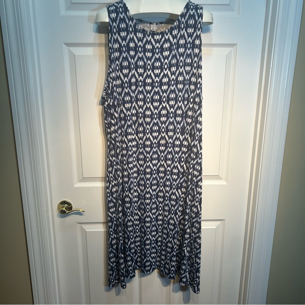 Old Navy Navy and White Tank Top Dress